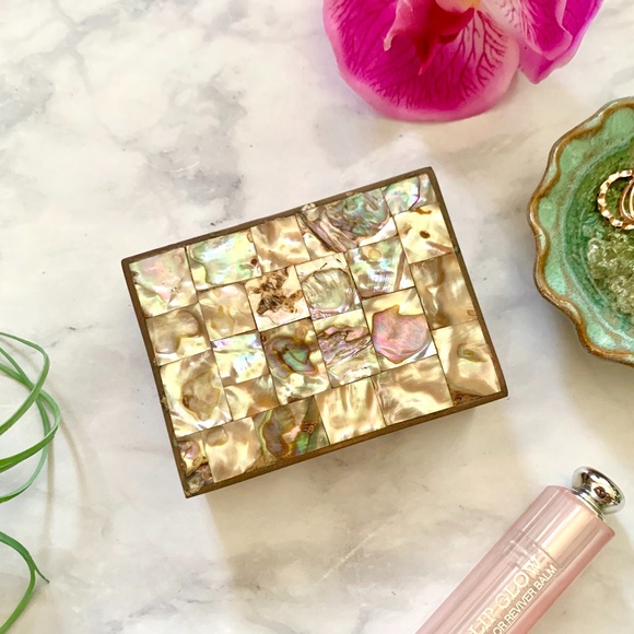 VTG Abalone Shell Jewelry Box